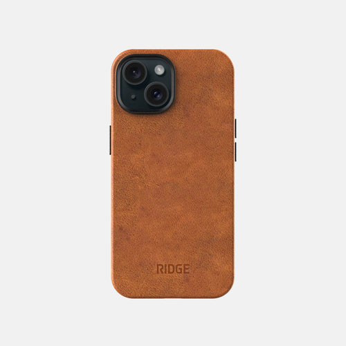 Everyday Phone Case - iPhone 15 - Tobacco Brown Leather