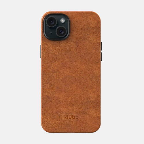 Everyday Phone Case - iPhone 15 Plus - Tobacco Brown Leather