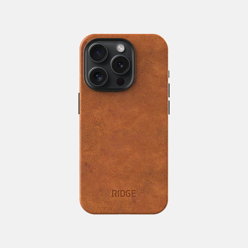 Everyday Phone Case - iPhone 15 Pro - Tobacco Brown Leather